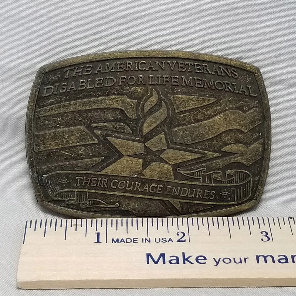 American Veterans Disabled for Life‎ Memorial Belt Buckle 2007 Sponsor